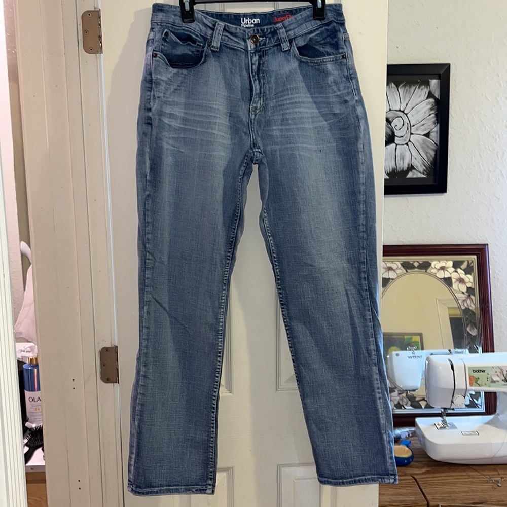 Mens Urban Pipeline SuperFlex light Blue Jeans Size 33x32